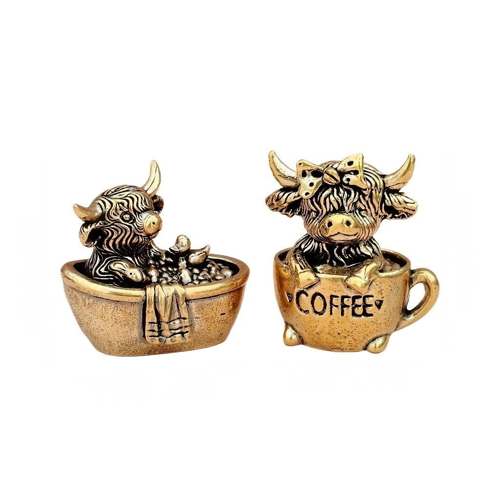 Highland Cow Coffee Cup Charm