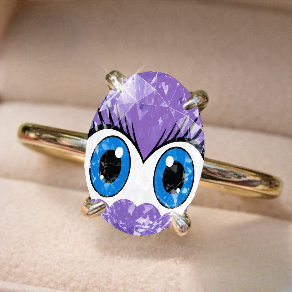 Purple Star Eye Ring