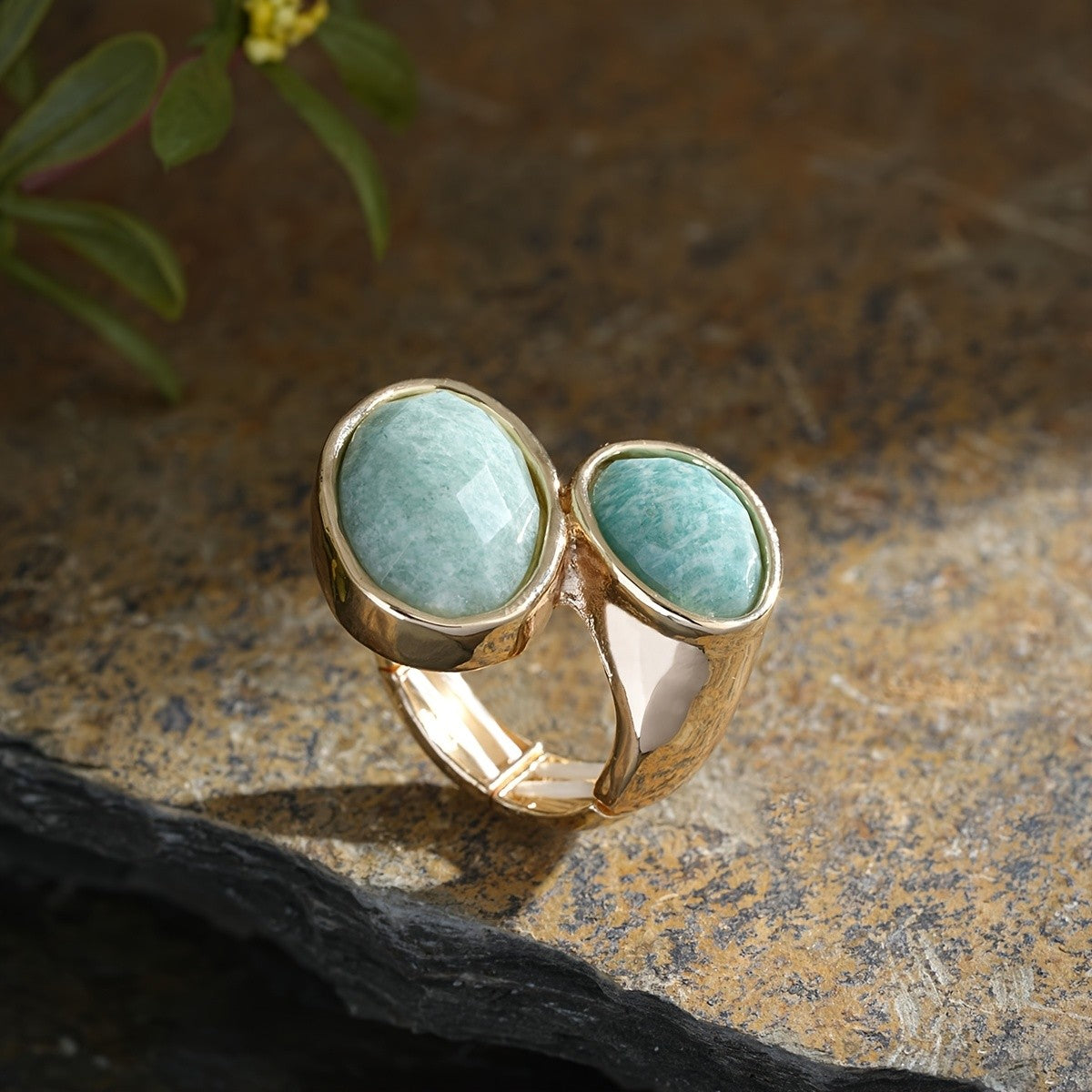 Double Stone Oval Ring