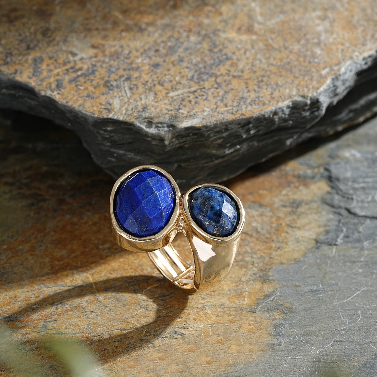 Double Stone Oval Ring