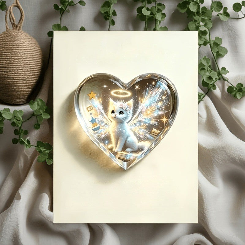 Heart Angel Cat Pocket Hug
