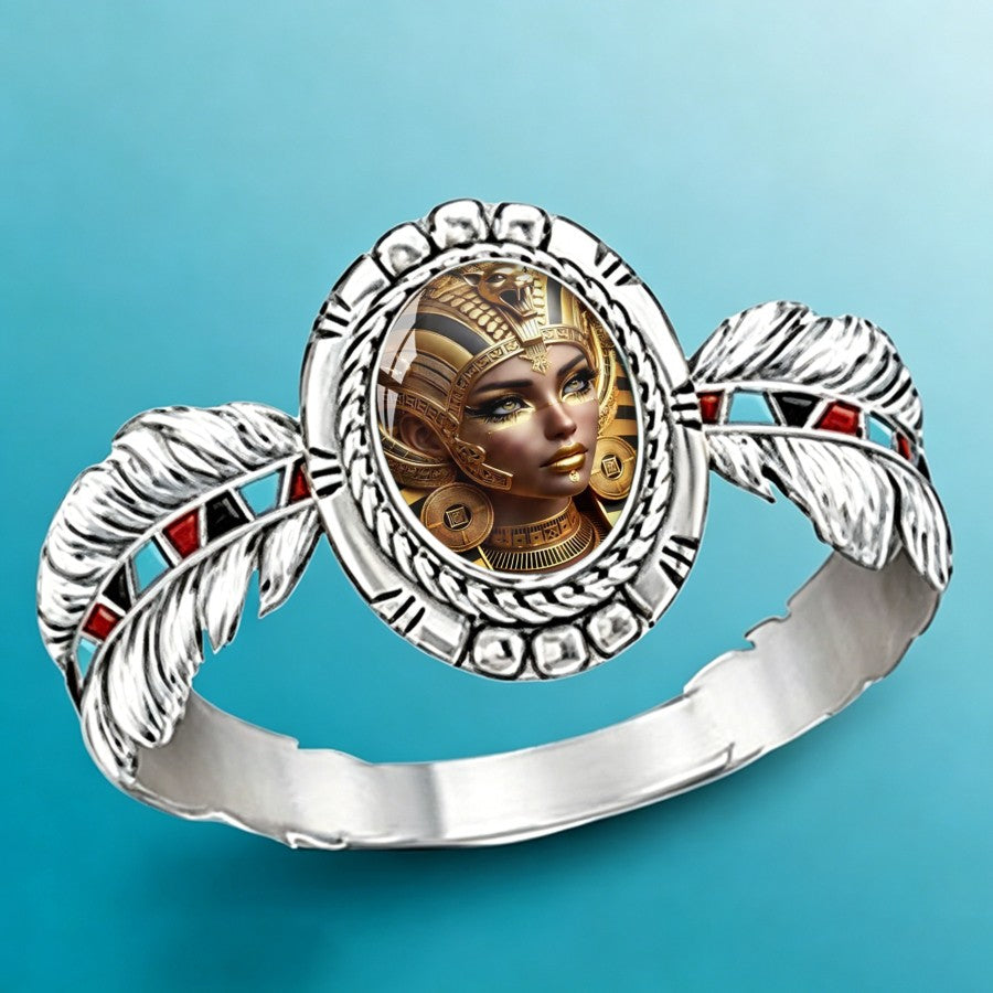 Egyptian Portrait Oval Ring
