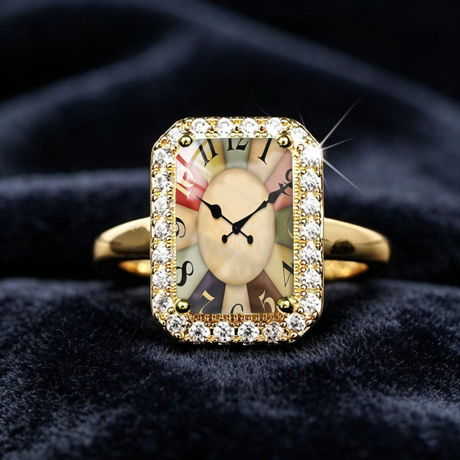 Vintage Clock Face Ring