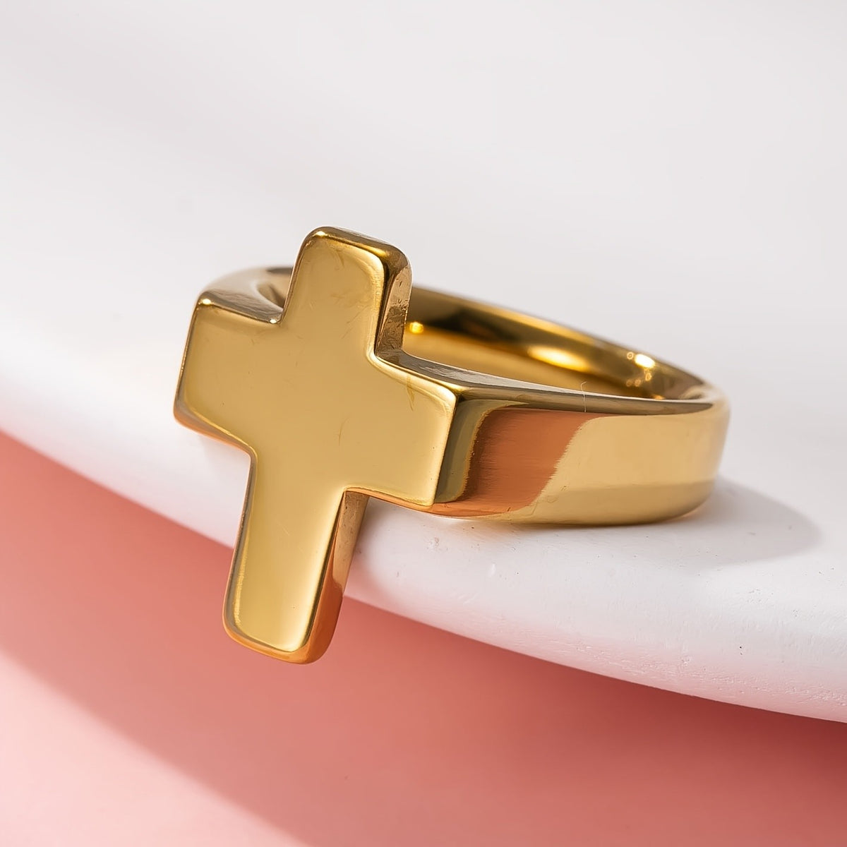 Bold Cross Ring