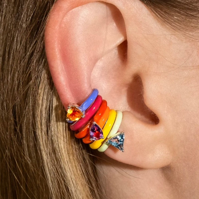 Rainbow Crystal Stack Earrings
