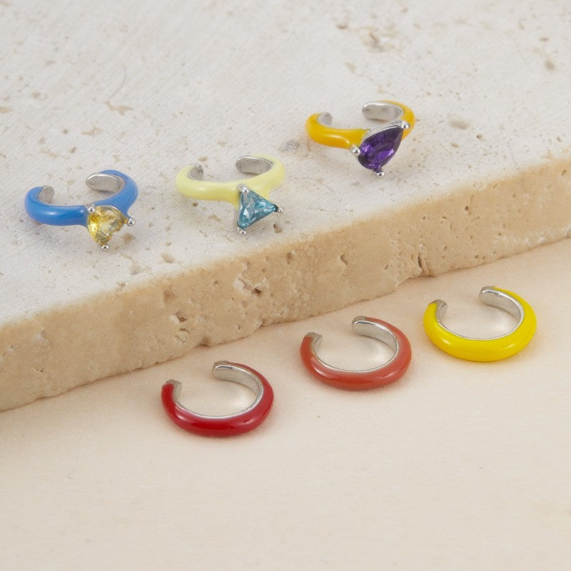 Rainbow Crystal Stack Earrings