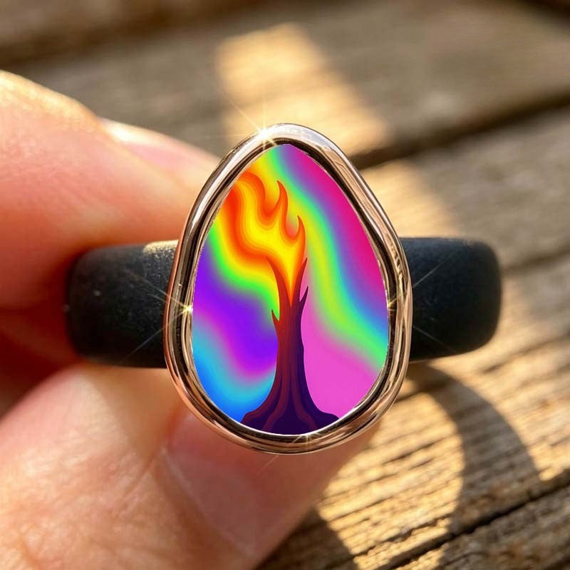 Colorful Flame Tree Ring