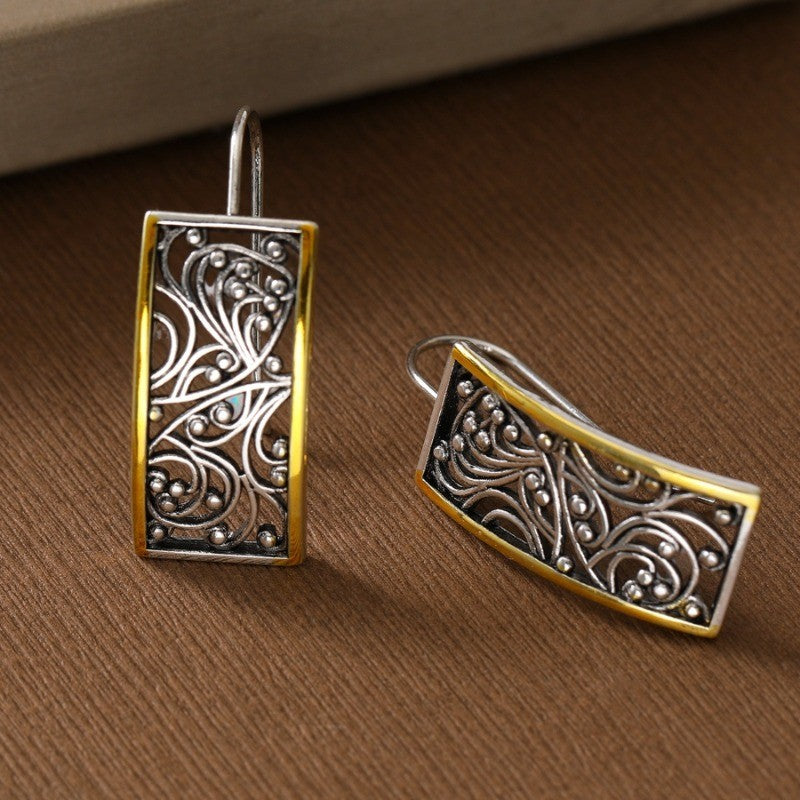 Scrollwork Rectangular Earrings