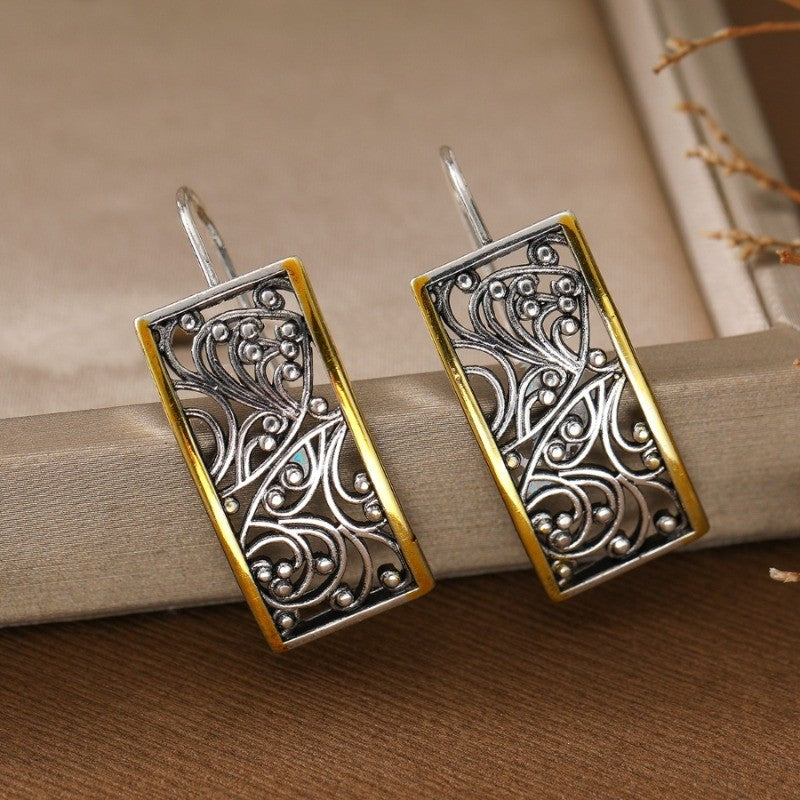 Scrollwork Rectangular Earrings
