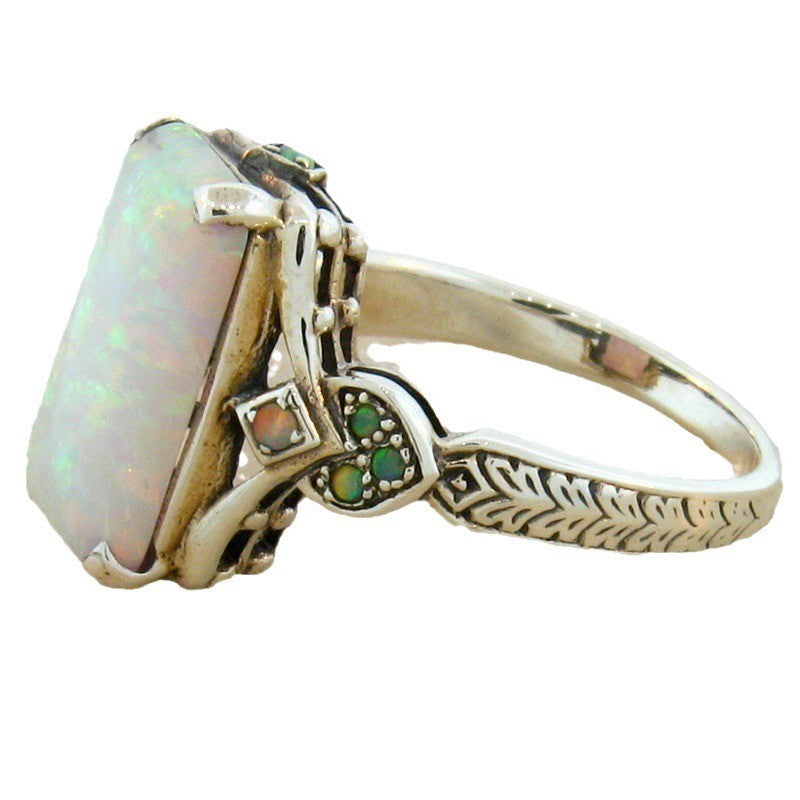 Iridescent Stone Vintage Ring