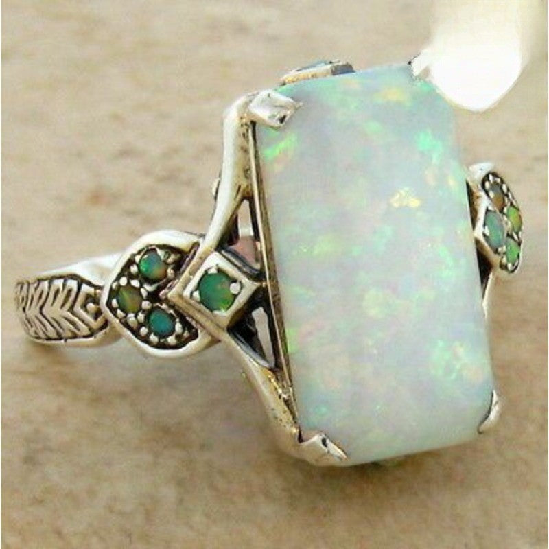 Iridescent Stone Vintage Ring