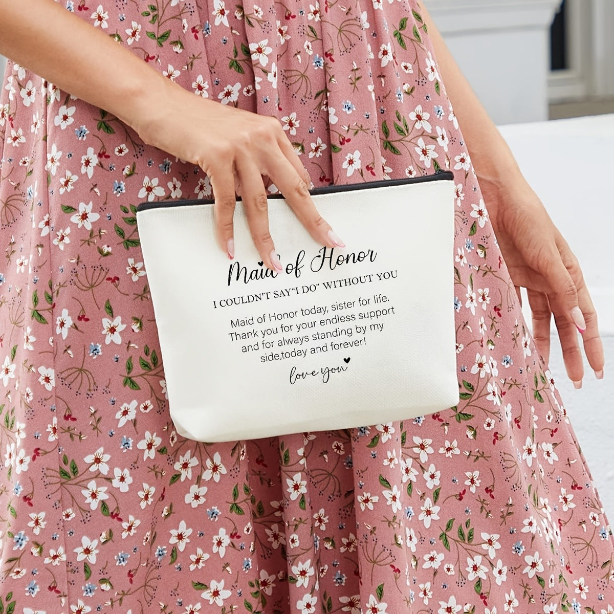 Maid of Honor Script Quote Pouch