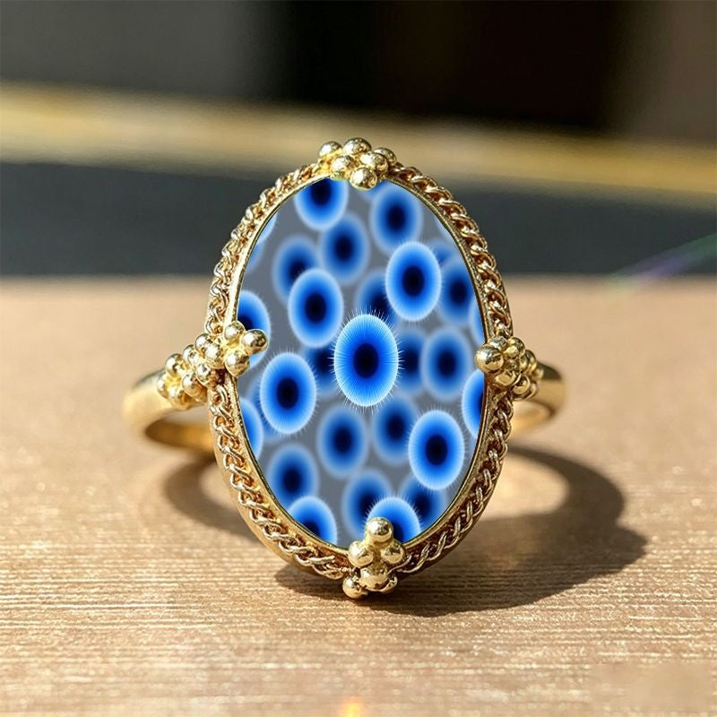 Blue Eye Oval Ring