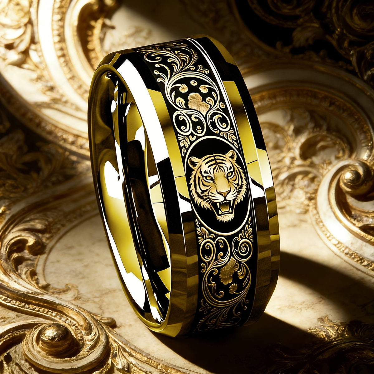 Tiger Head Statement Ring