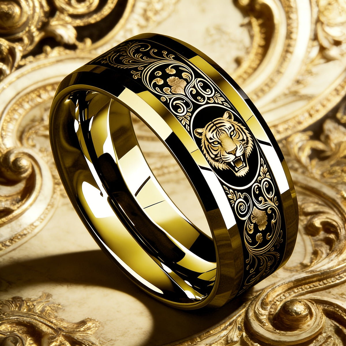 Tiger Head Statement Ring