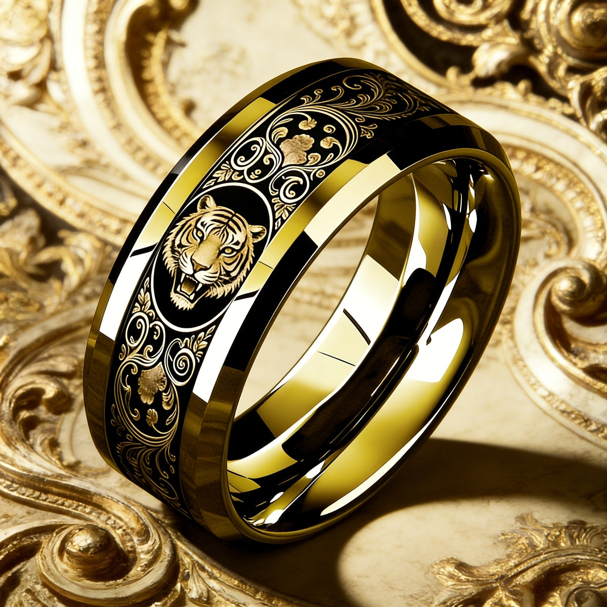 Tiger Head Statement Ring