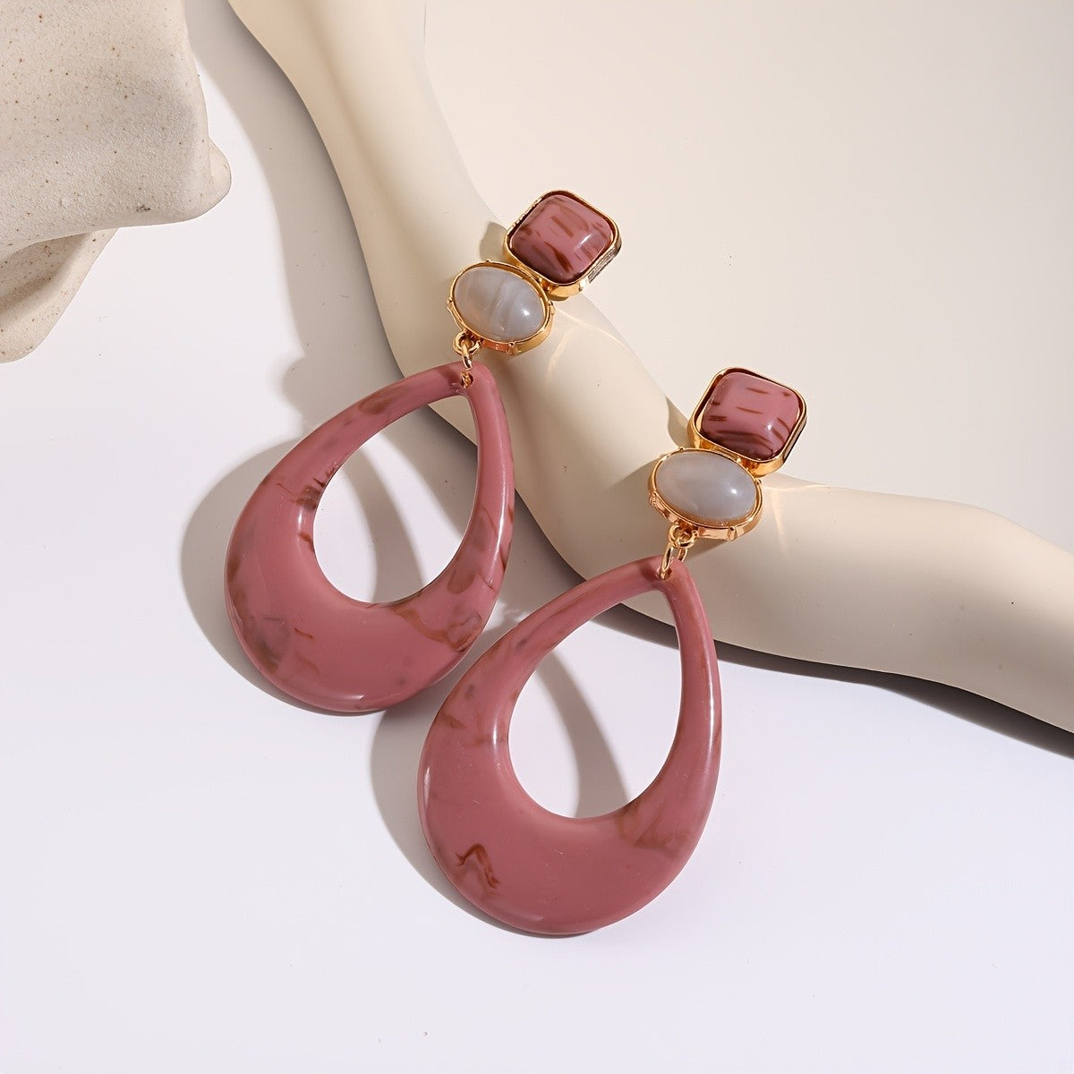 Yellow Teardrop Drop Earrings