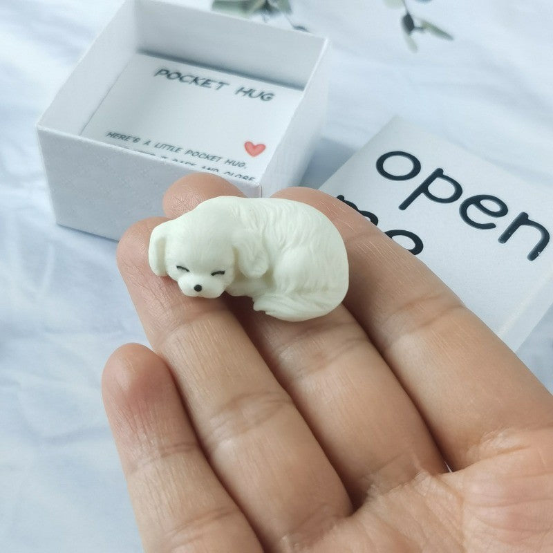 Sleeping Dog Pocket Hug Box