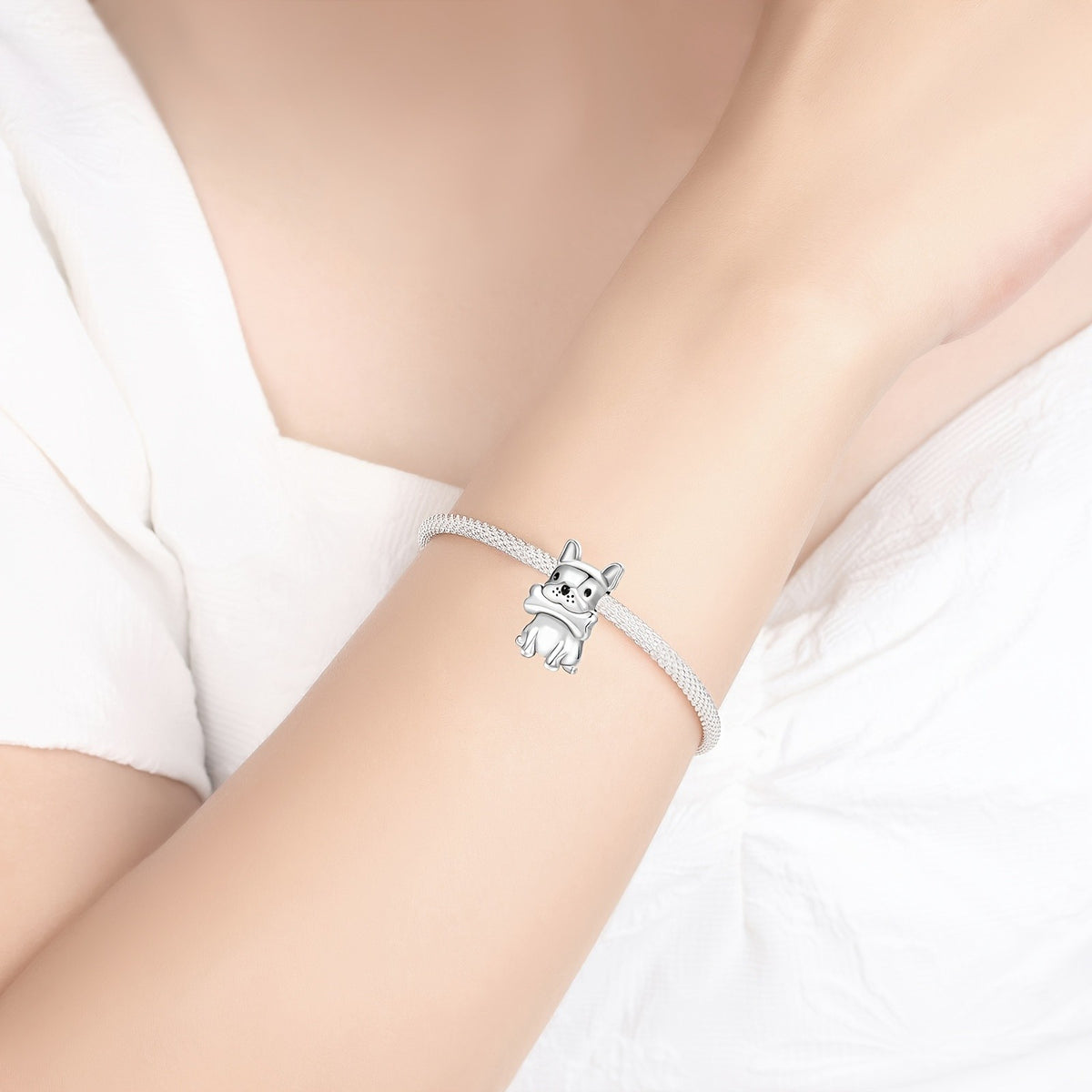 French Bulldog Bone Charm