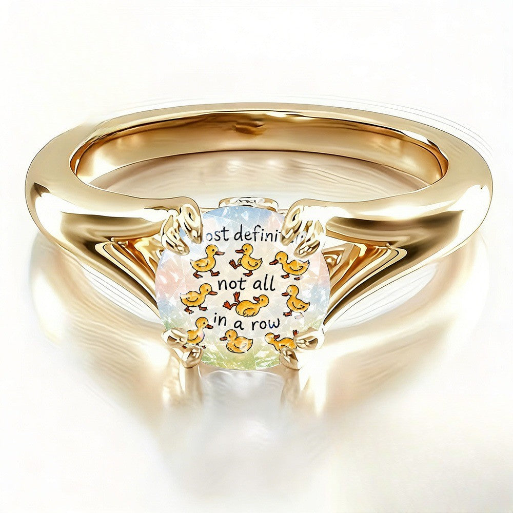 Duckling Quote Ring