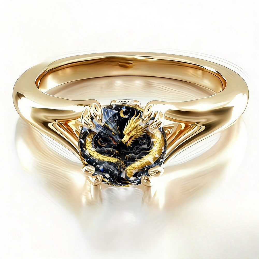 Black Dragon Statement Ring