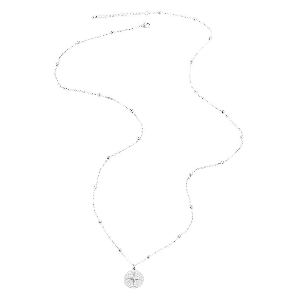 Star Compass Coin Necklace