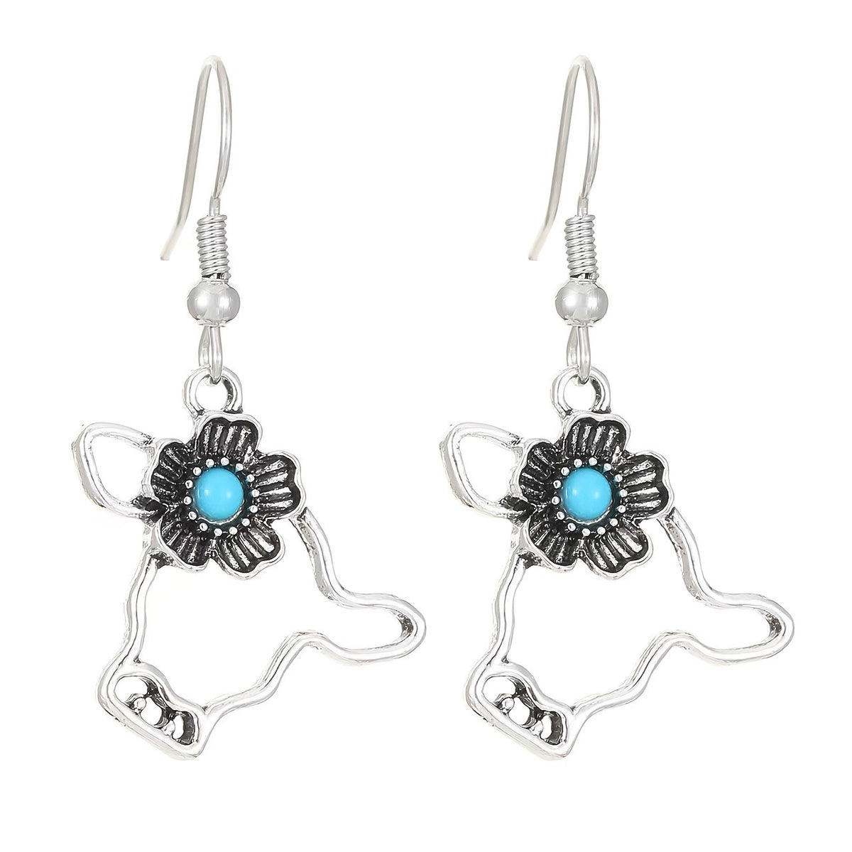 Highland Cow Turquoise Jewelry Set