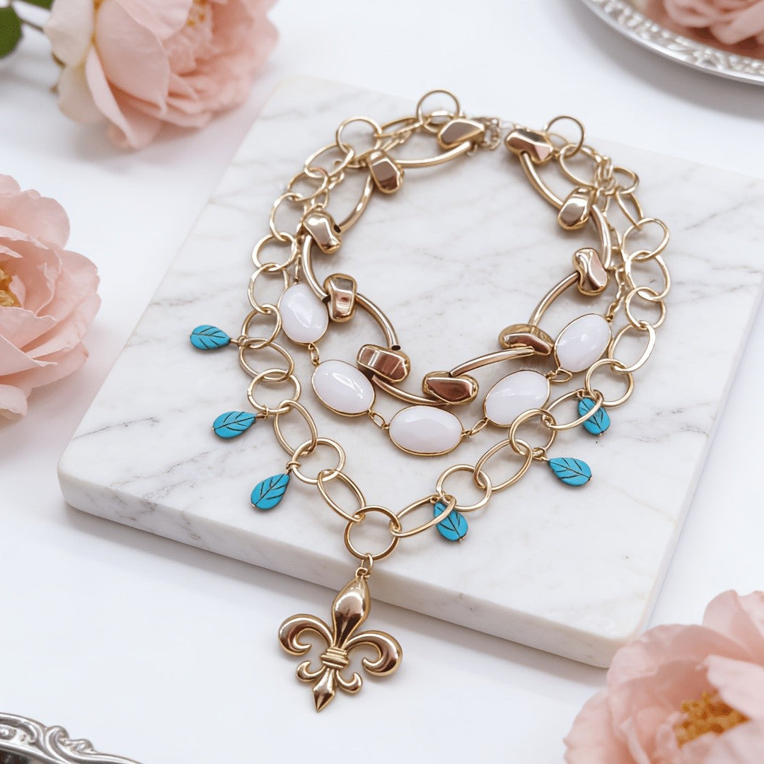 Fleur-de-Lis Statement Necklace