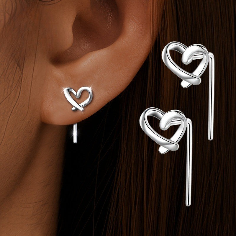 Twisted Heart Drop Earrings