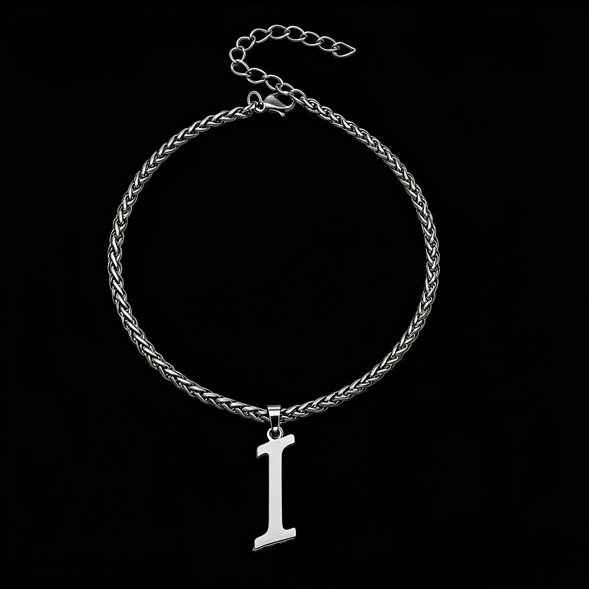 Initial Letter Braided Chain Anklet