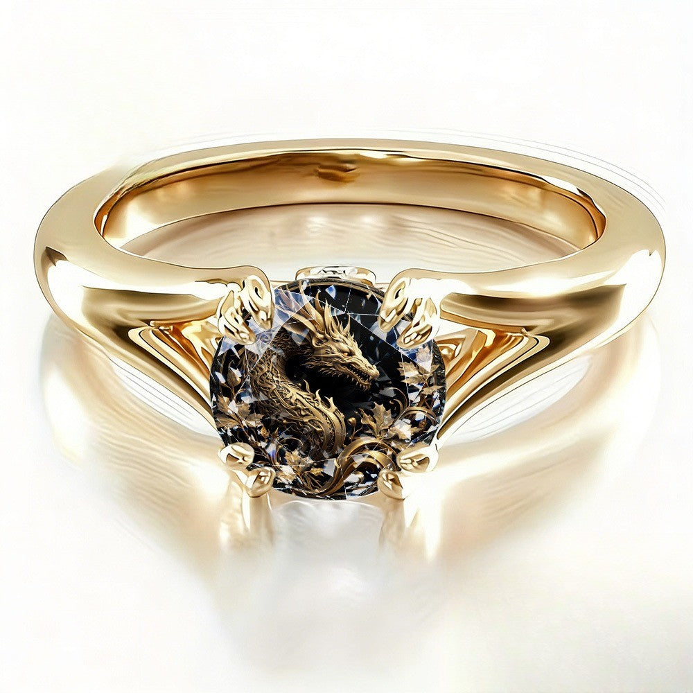 Dragon Crystal Statement Ring