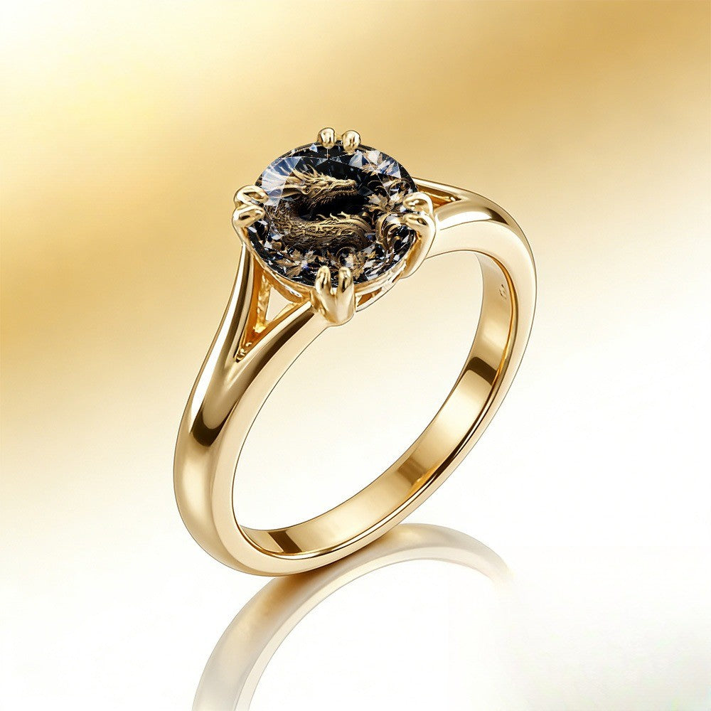 Dragon Crystal Statement Ring