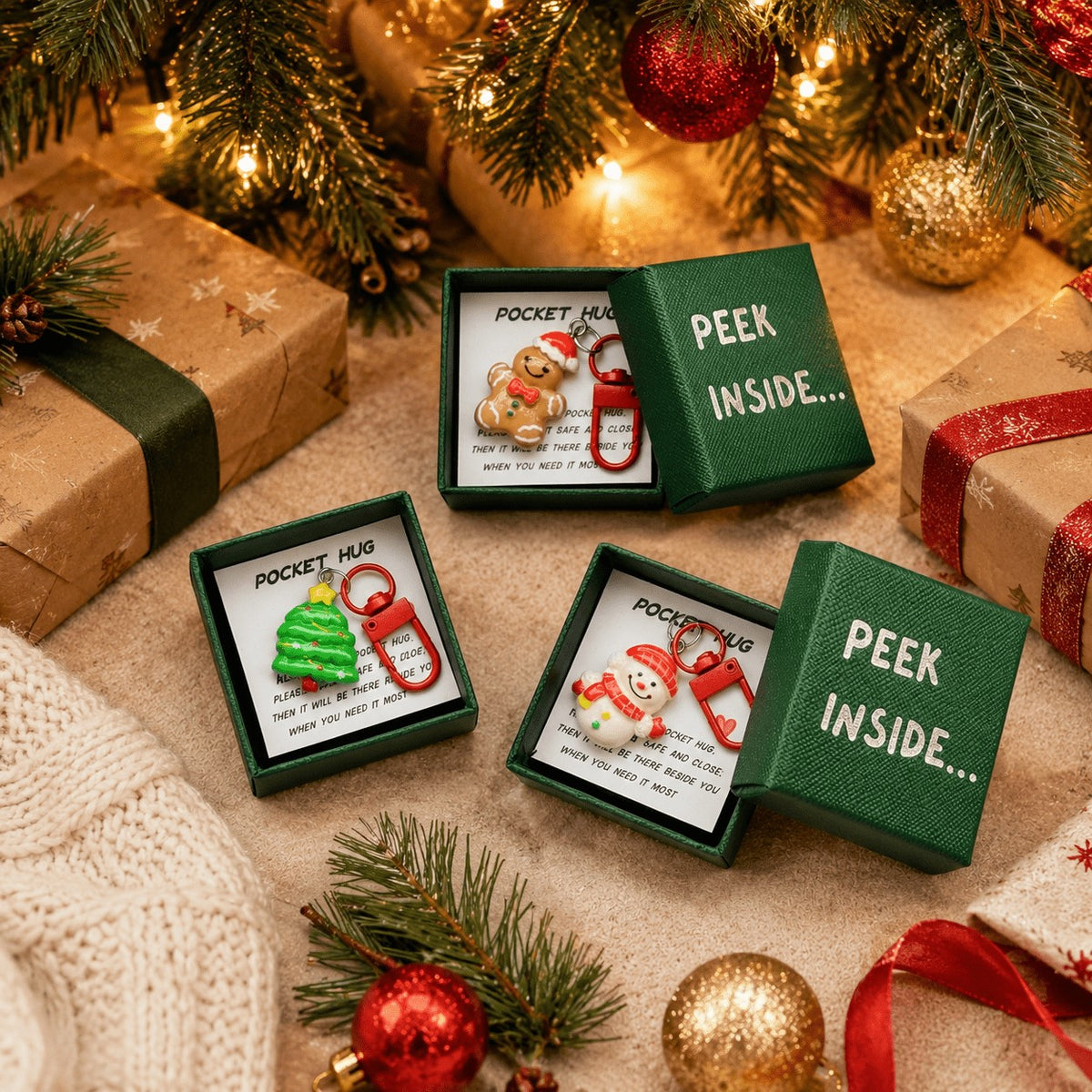 Festive Charm Keychain Set