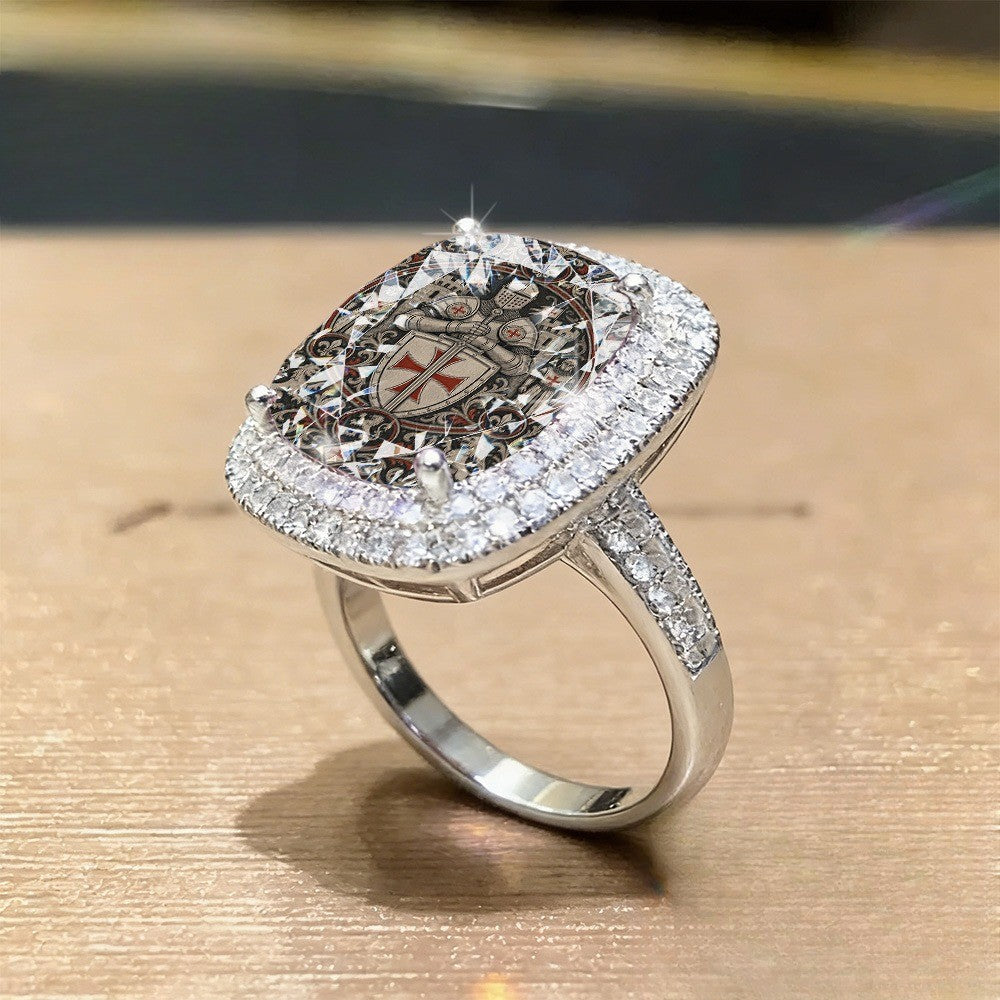 Knight Cross Emblem Ring