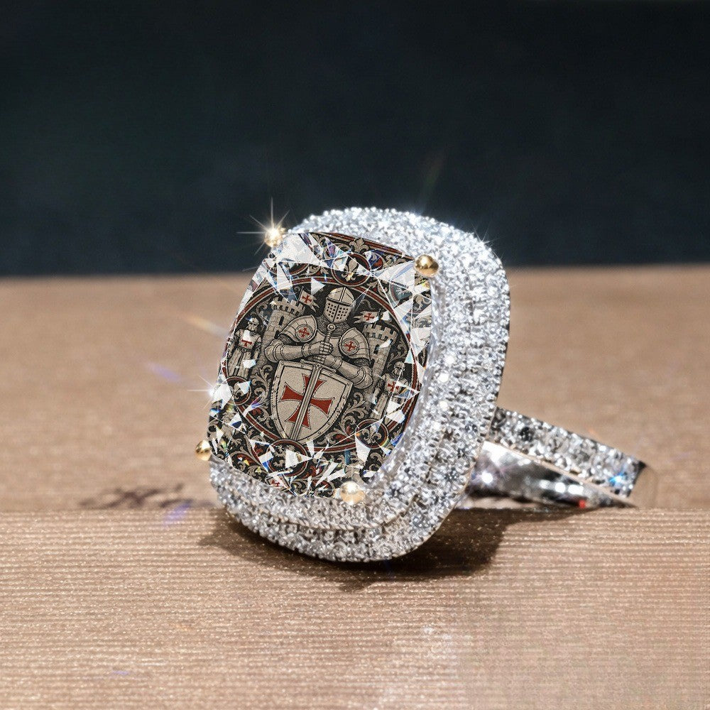 Knight Cross Emblem Ring