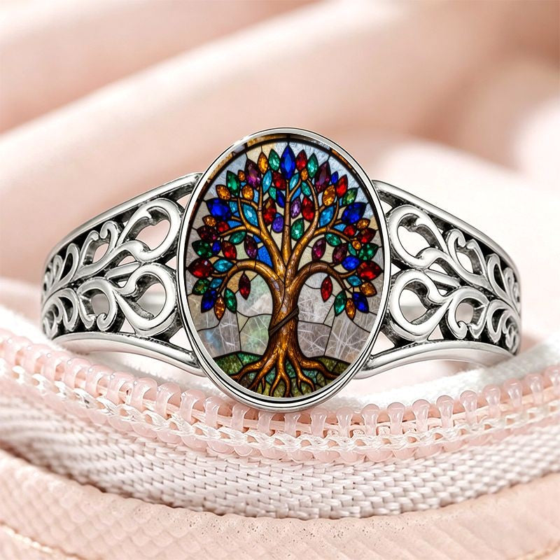 Stained Glass Tree of Life Ring