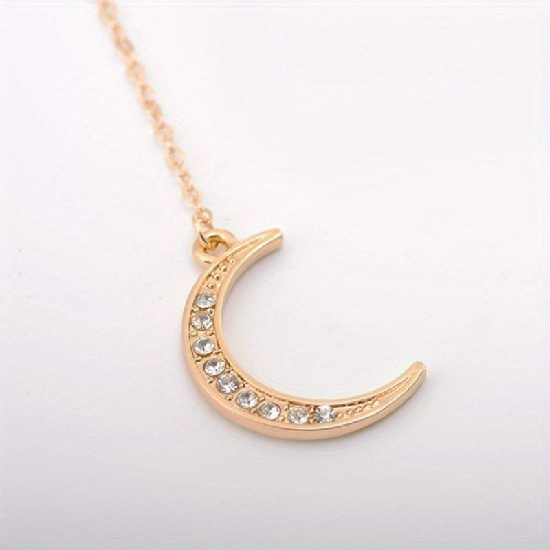 Crescent Moon & Teardrop Necklace