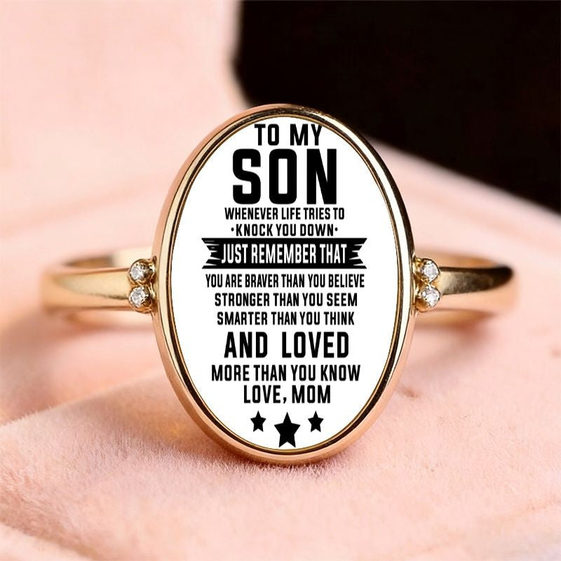 Son Inspirational Oval Ring