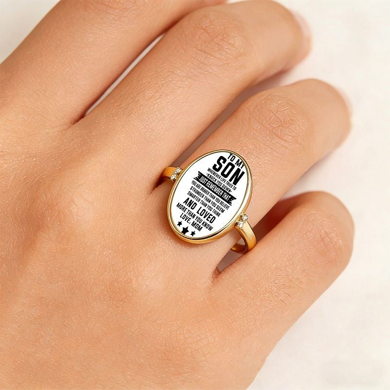 Son Inspirational Oval Ring