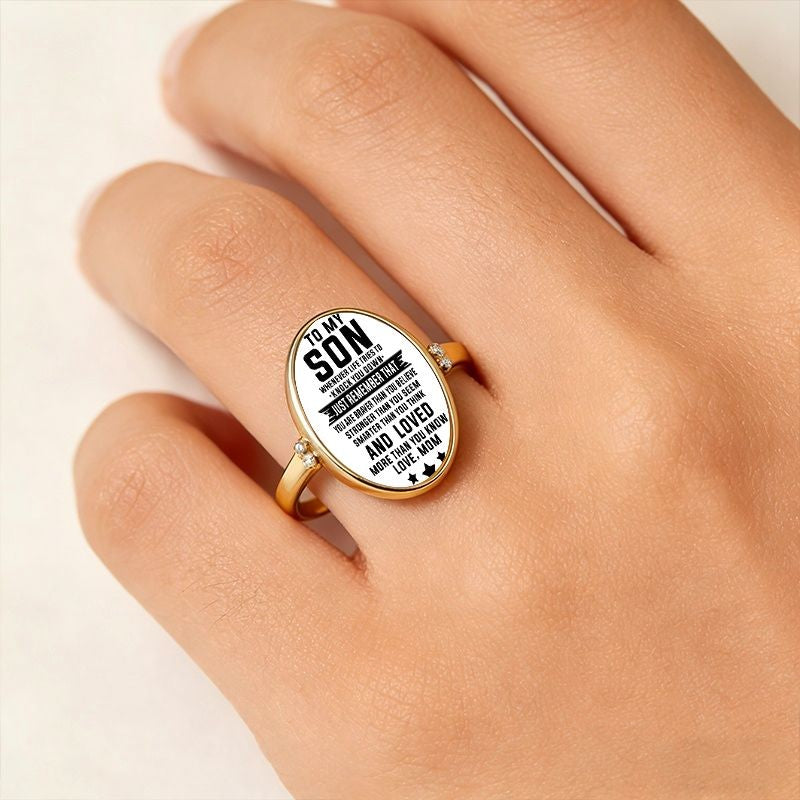 Son Inspirational Oval Ring