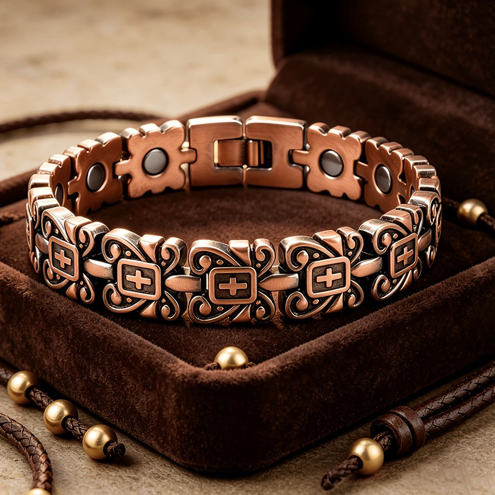Vintage Cross Panel Bracelet