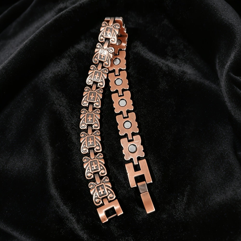 Vintage Cross Panel Bracelet
