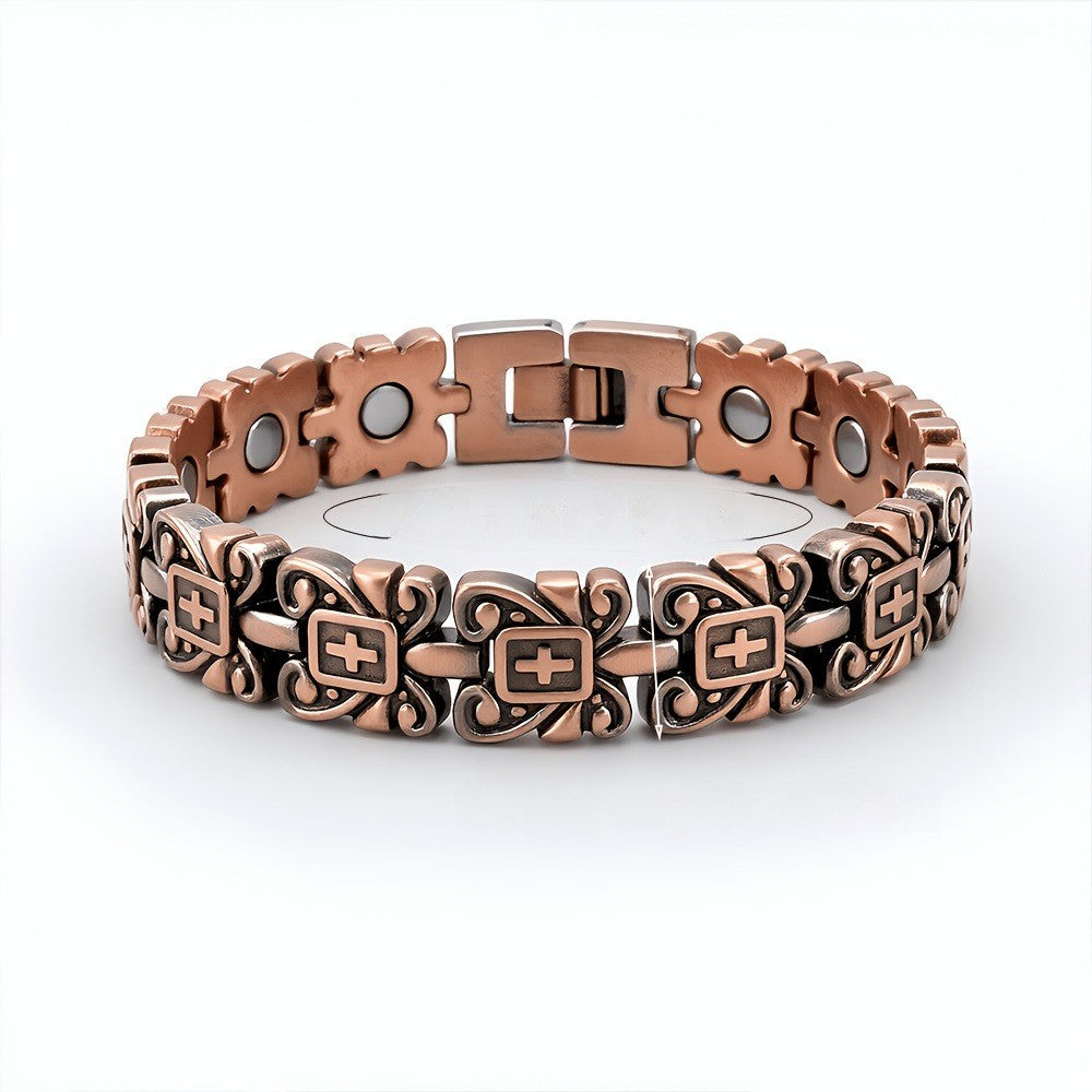 Vintage Cross Panel Bracelet