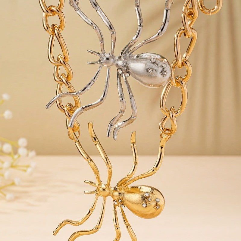Crystal Spider Statement Necklace