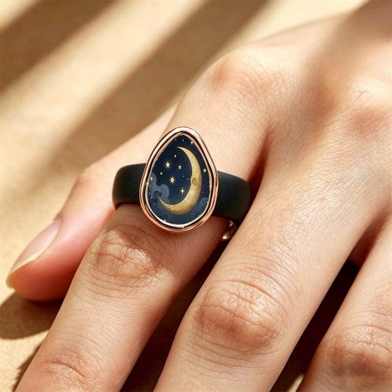 Starry Night Moon Ring
