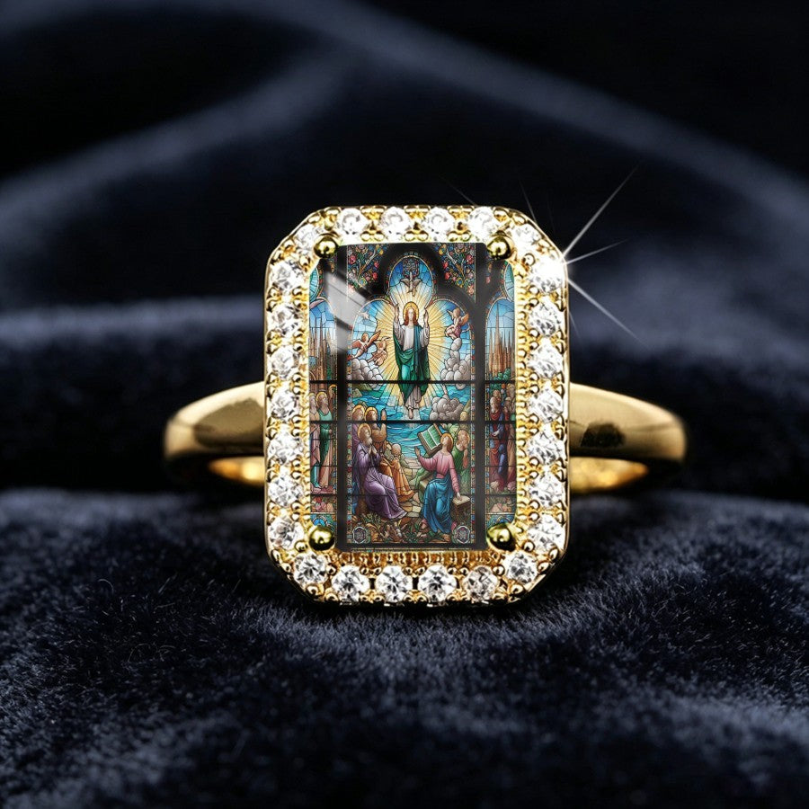 Stained Glass Ascension Ring