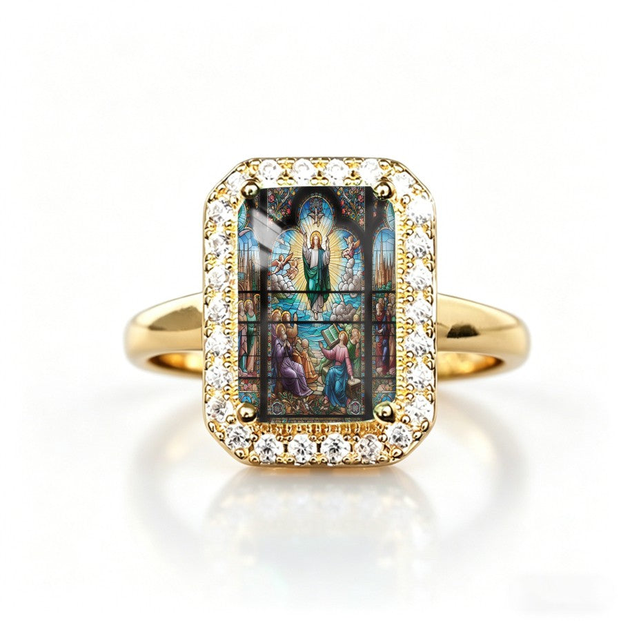 Stained Glass Ascension Ring