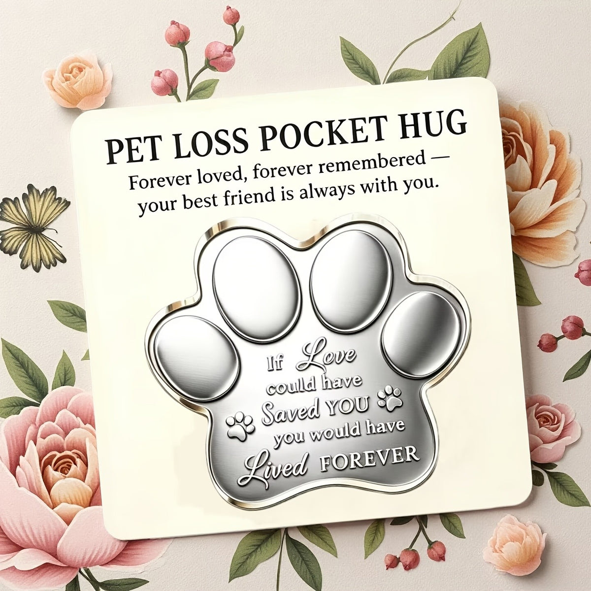 Paw Print Pocket Hug Card