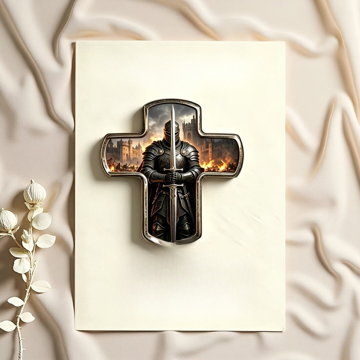 Knight Cross Prayer Card