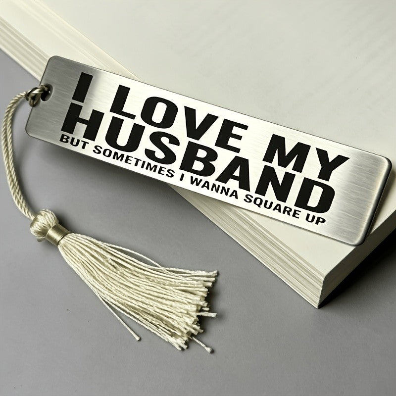 I Love My Husband Tassel Bookmark